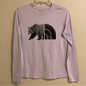 The North Face Lavender Bear Graphic Tee Size S Women’s
